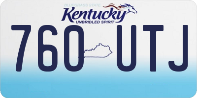 KY license plate 760UTJ