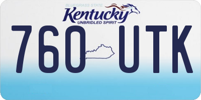 KY license plate 760UTK