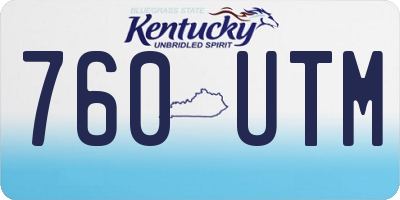KY license plate 760UTM