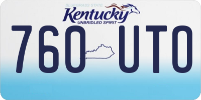 KY license plate 760UTO