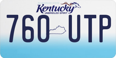 KY license plate 760UTP