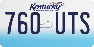 KY license plate 760UTS