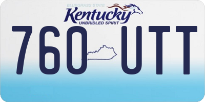 KY license plate 760UTT
