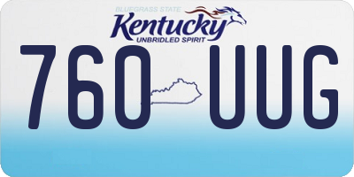KY license plate 760UUG