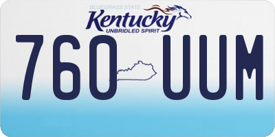 KY license plate 760UUM