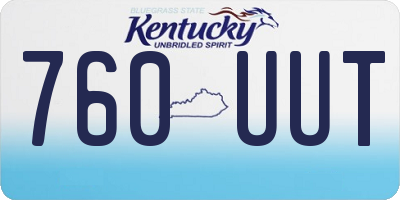 KY license plate 760UUT