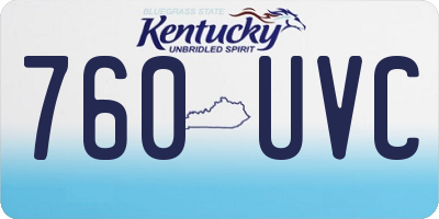 KY license plate 760UVC