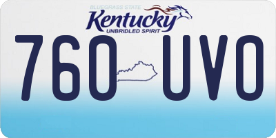 KY license plate 760UVO
