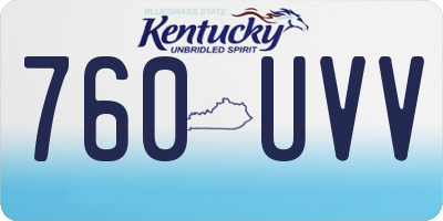 KY license plate 760UVV