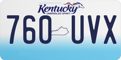 KY license plate 760UVX