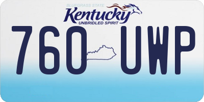 KY license plate 760UWP