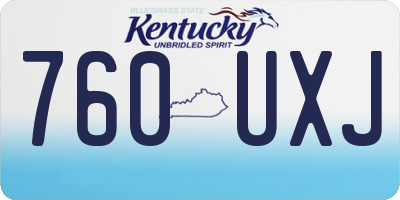 KY license plate 760UXJ