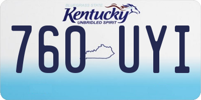 KY license plate 760UYI