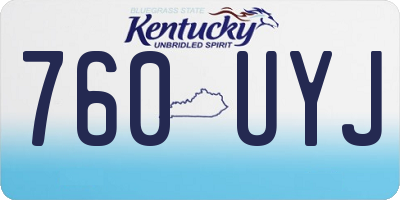 KY license plate 760UYJ