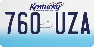 KY license plate 760UZA