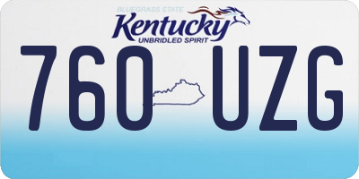 KY license plate 760UZG