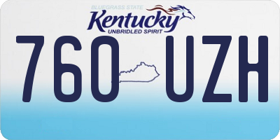 KY license plate 760UZH