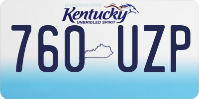 KY license plate 760UZP