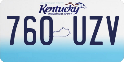 KY license plate 760UZV