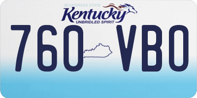KY license plate 760VBO