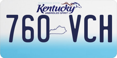 KY license plate 760VCH