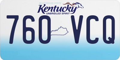 KY license plate 760VCQ
