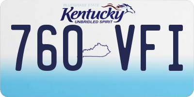 KY license plate 760VFI