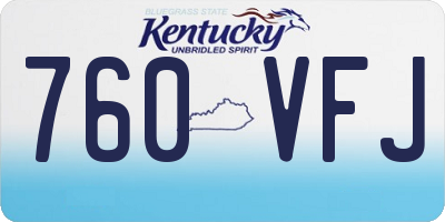 KY license plate 760VFJ