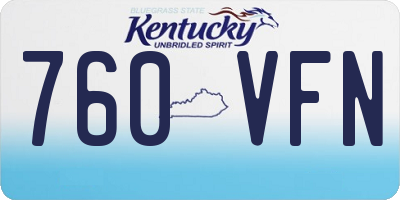 KY license plate 760VFN