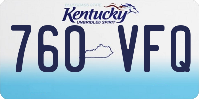 KY license plate 760VFQ