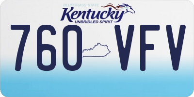 KY license plate 760VFV