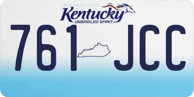 KY license plate 761JCC