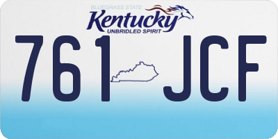 KY license plate 761JCF