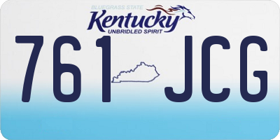 KY license plate 761JCG