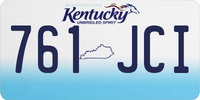 KY license plate 761JCI