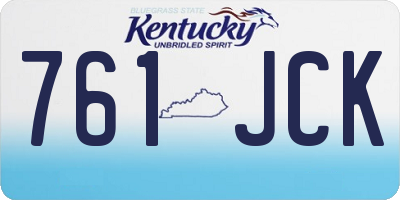 KY license plate 761JCK