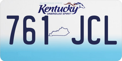 KY license plate 761JCL