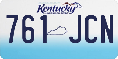 KY license plate 761JCN