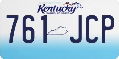 KY license plate 761JCP