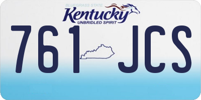 KY license plate 761JCS