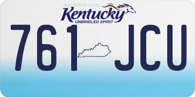 KY license plate 761JCU