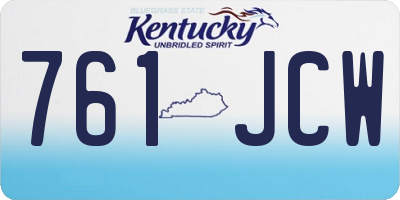 KY license plate 761JCW