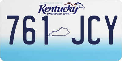 KY license plate 761JCY
