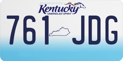 KY license plate 761JDG