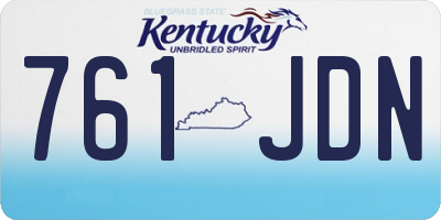 KY license plate 761JDN