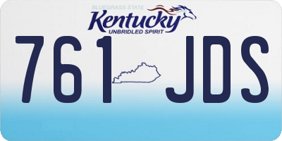 KY license plate 761JDS