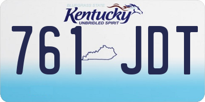 KY license plate 761JDT