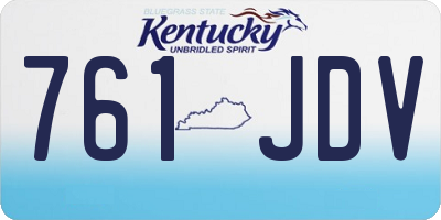 KY license plate 761JDV