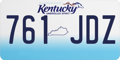 KY license plate 761JDZ