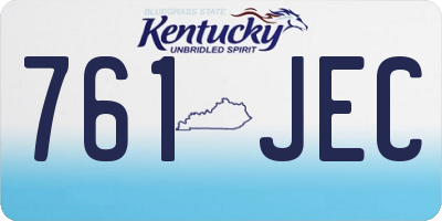 KY license plate 761JEC